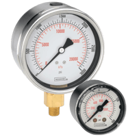 Noshok ABS and Stainless Steel Case, Liquid Filled Dial Indicating Pressure Gauge, 900 Series